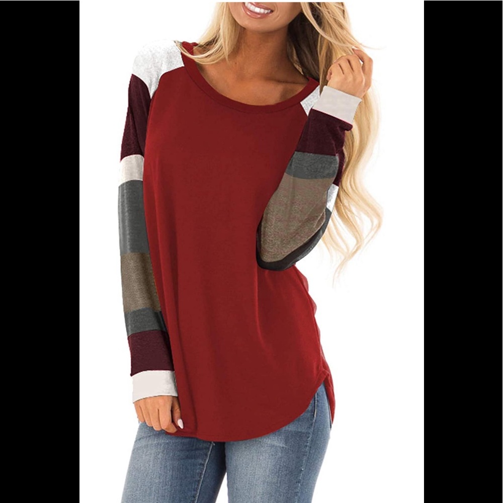 🆕 Beautiful Casual Long sleeve Striped Tunic